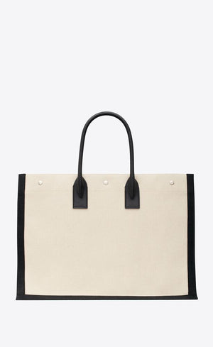 SAINT LAURENT Rive Gauche Canvas Tote Handbag for Women