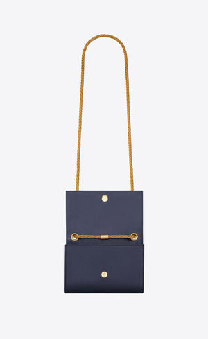 SAINT LAURENT Timeless Blue Leather Shoulder Handbag for Women