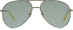 GUCCI Stylish Light Blue Aviator Sunglasses for Women - SS23 Collection