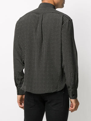 SAINT LAURENT Modern Men's Long Top in Deep Charcoal Grey