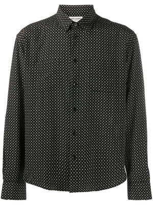 SAINT LAURENT Modern Men's Long Top in Deep Charcoal Grey