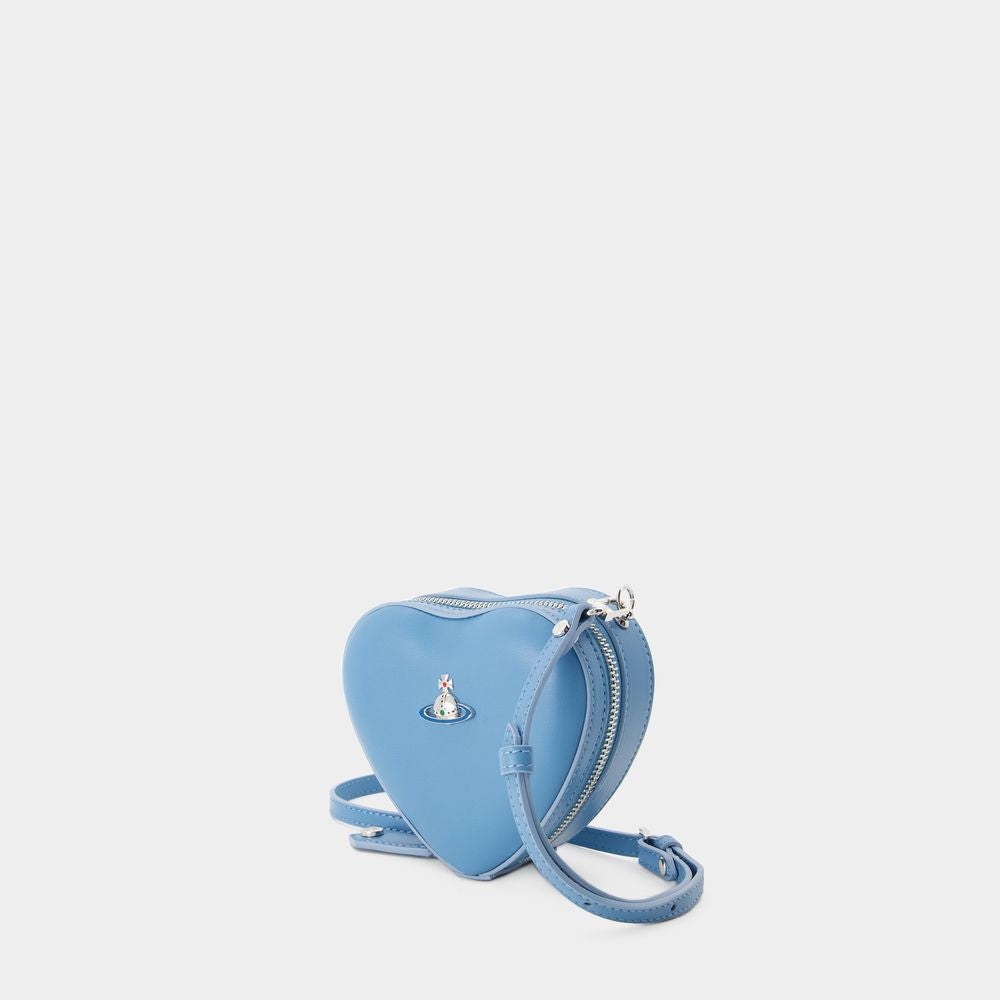 VIVIENNE WESTWOOD Navy Blue Mini Heart Crossbody Bag for Women