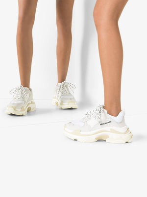 BALENCIAGA Triple S White Sneakers for Unisex in SS24 Collection