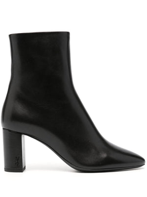 SAINT LAURENT Classic Black Leather Ankle Boots for Women