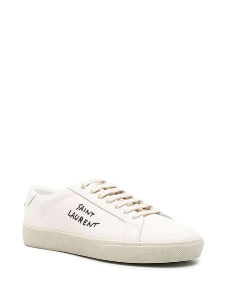 SAINT LAURENT PARIS Court SL/06 Logo-Embroidered Sneakers for Men