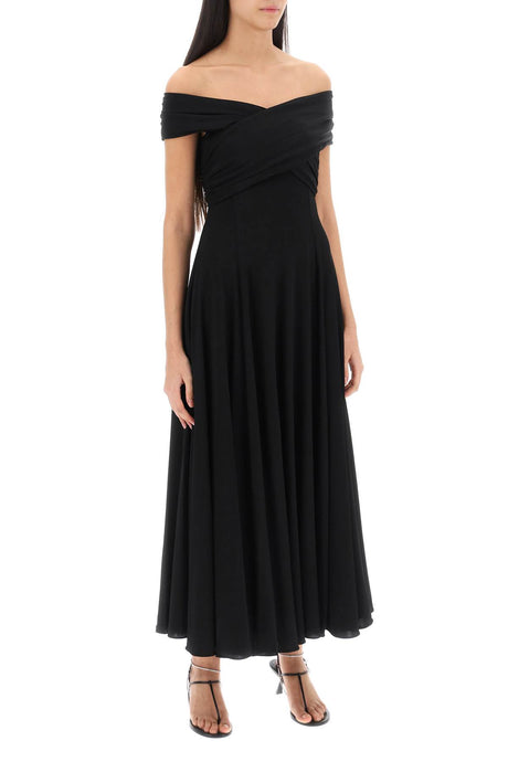 KHAITE Off-the-Shoulder T-Shirt Maxi Dress in Black for Women