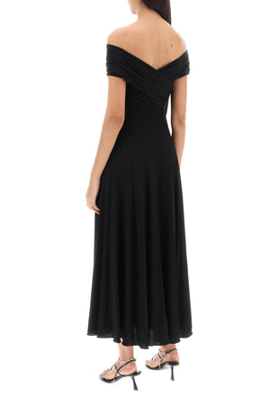 KHAITE Off-the-Shoulder T-Shirt Maxi Dress in Black for Women