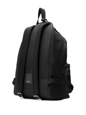 SAINT LAURENT Men's Black Logo Backpack from SS23 Collection