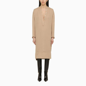 KHAITE Beige Silk Chemise Dress for Women - SS24 Collection