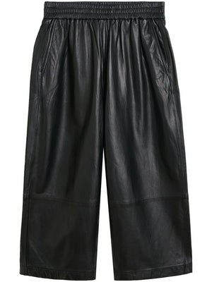 HERSKIND Cropped Leather Trousers