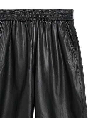 HERSKIND Cropped Leather Trousers