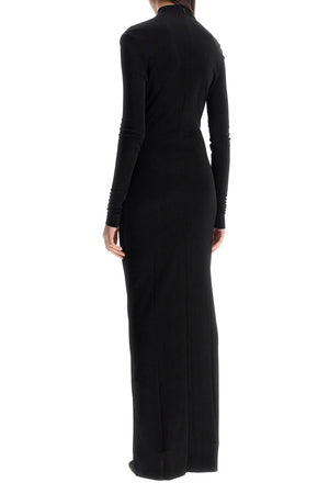 KHAITE Timeless Maxi Dress with High Neck