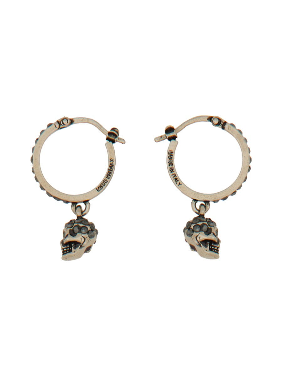 ALEXANDER MCQUEEN Skull Hoop Earrings