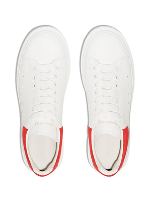 ALEXANDER MCQUEEN Red Oversized Leather Sneaker for Men | FW23 Collection