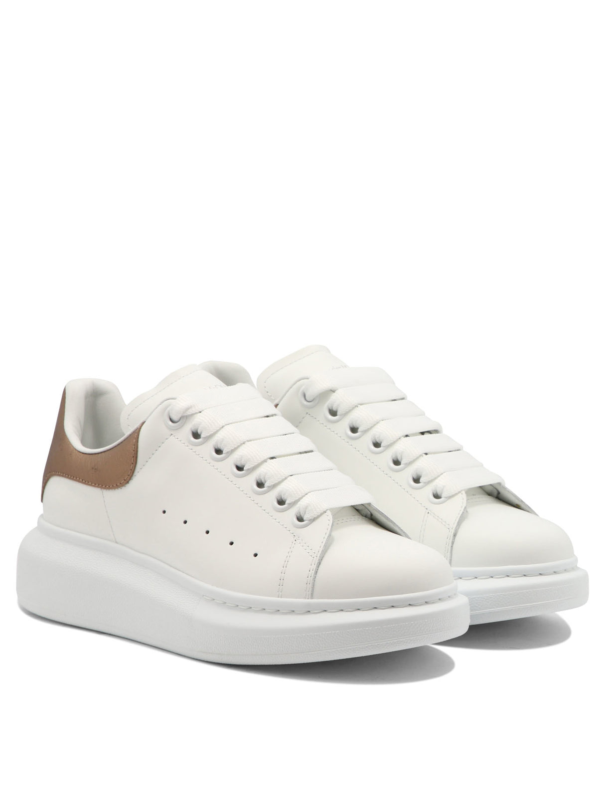 ALEXANDER MCQUEEN Stylish and Trendy Oro Rosa Oversized Leather Sneakers for Women - FW23