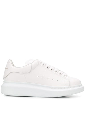 ALEXANDER MCQUEEN Black Oversize Leather Sneakers for Women