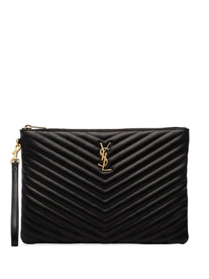 SAINT LAURENT Sophisticated Nero Pouch for the Modern Woman