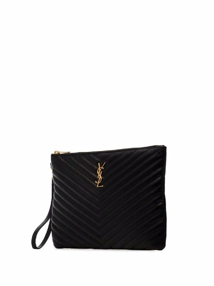 SAINT LAURENT Sophisticated Nero Pouch for the Modern Woman