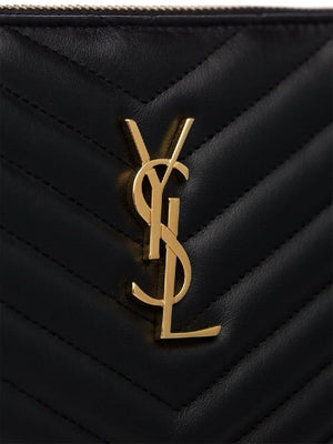 SAINT LAURENT Sophisticated Nero Pouch for the Modern Woman