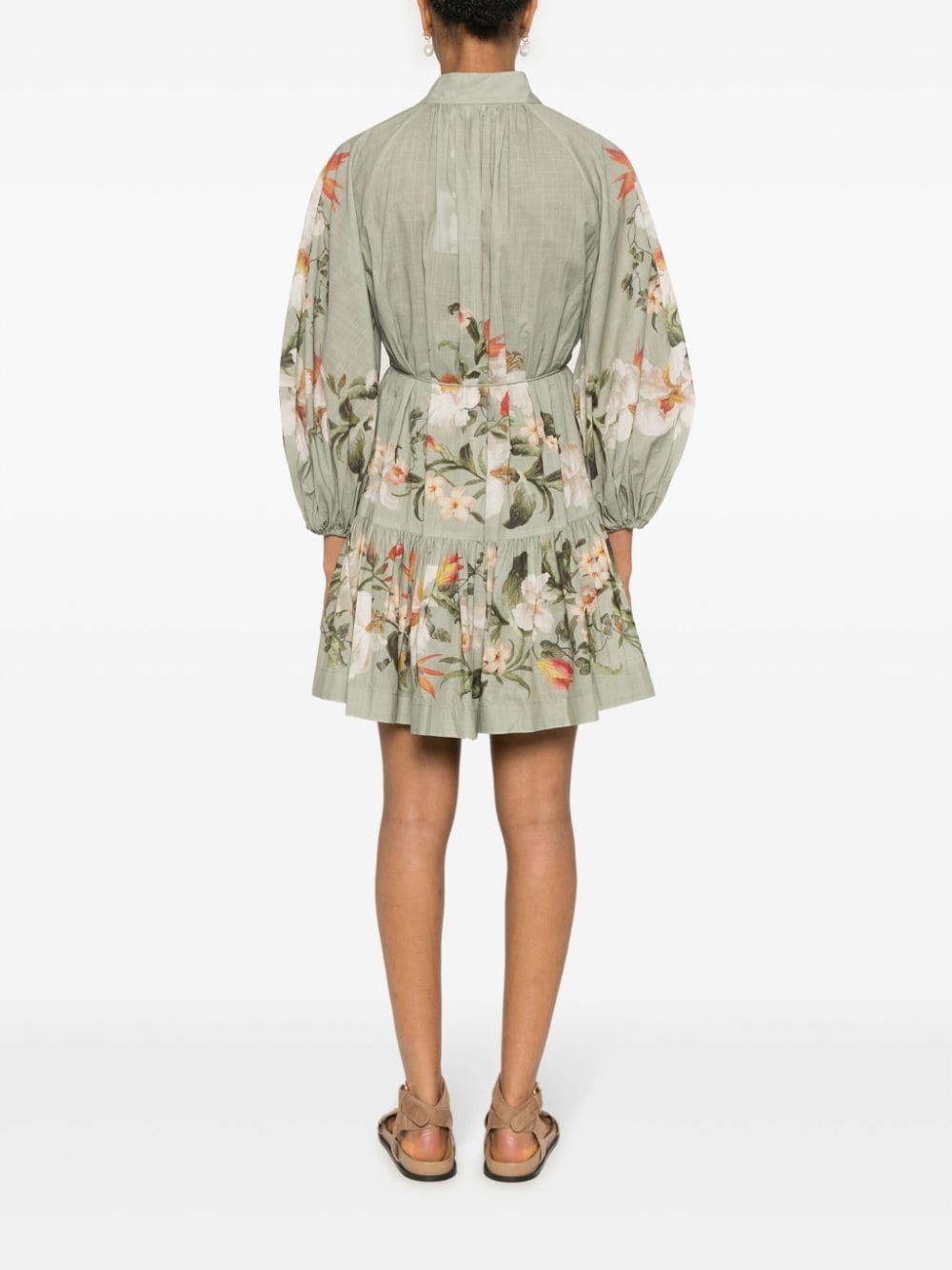 ZIMMERMANN SAGEPALM Mini Dress with Floral Print for Women - SS24 Collection