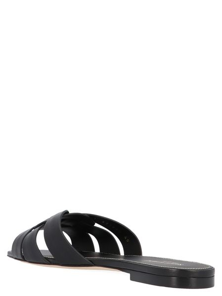 SAINT LAURENT 24SS Women's Sandals - Black Mule/Slipper Combo