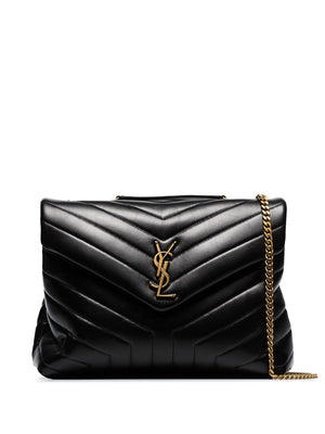 SAINT LAURENT Logo Plaque Mini Shoulder Handbag