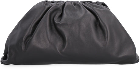 BOTTEGA VENETA Fashionable Black Leather Clutch for Women - FW21 Collection