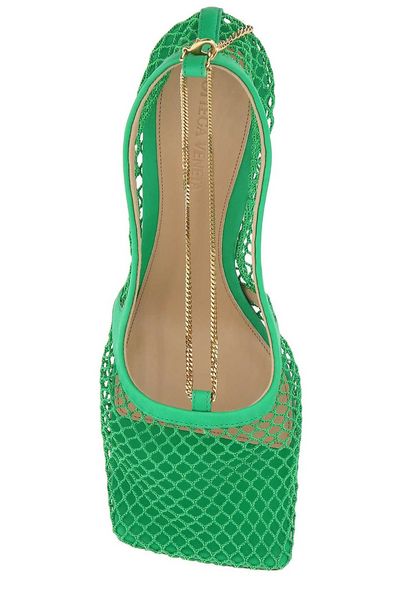 BOTTEGA VENETA Green Leather Pumps for Women - FW2024 Collection