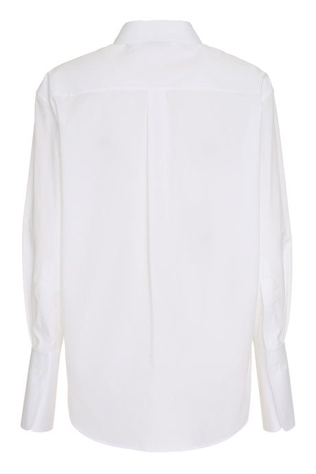 ALEXANDER MCQUEEN Women's White Cotton Poplin Shirt