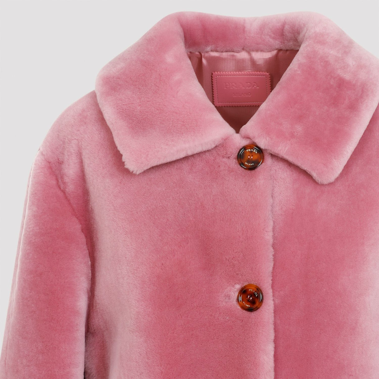 PRADA Luxurious Mutton Leather Jacket in Pink & Purple