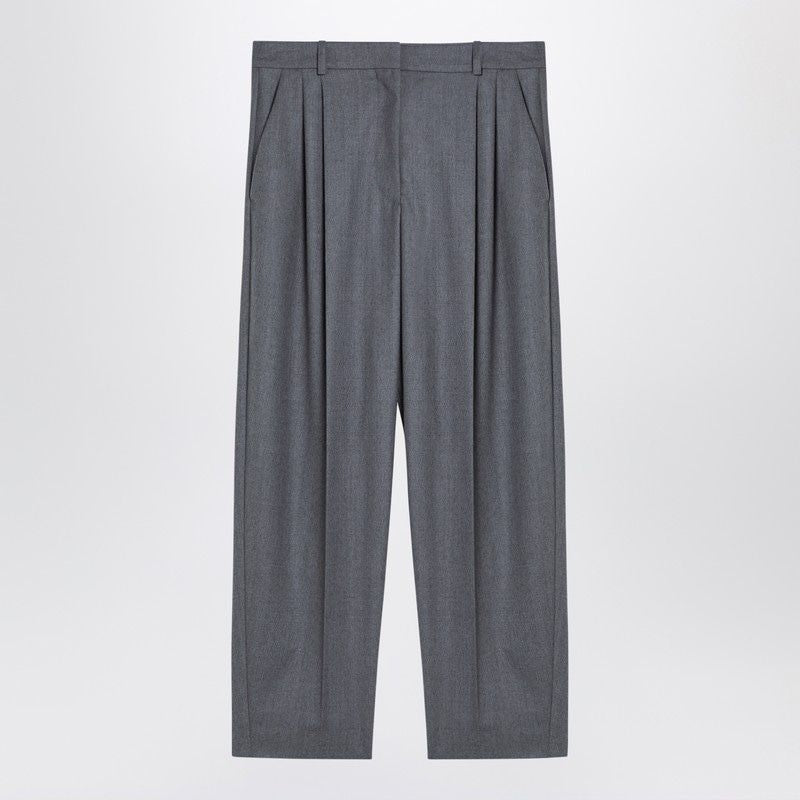 STELLA MCCARTNEY Chic Light Grey Wool Trousers