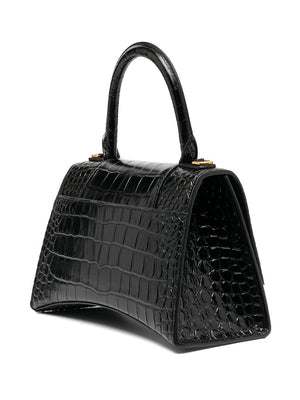 BALENCIAGA Mini Leather Crocodile Effect Handbag