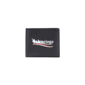 BALENCIAGA Luxury Compact Leather Wallet - 11cm x 9cm x 3cm