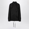 VALENTINO Drawstring Black Shirt with Classic Collar for Women