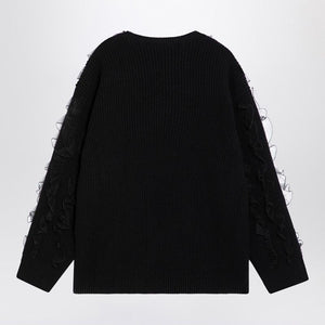 VALENTINO Women's Black Jumper with Ruffles