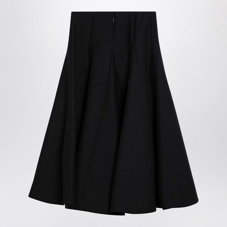 VALENTINO Silk Flounced Midi Skirt - Women's Fashion