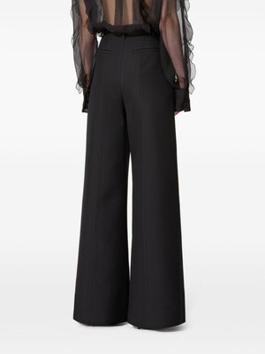 VALENTINO High-Waisted Wide-Leg Wool Trousers