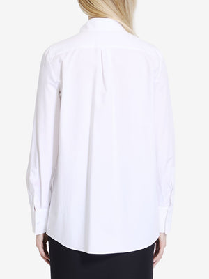 VALENTINO GARAVANI Elegant White Cotton Shirt with Bow Collar