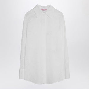 VALENTINO Ivory Organdy Daisy Shirt