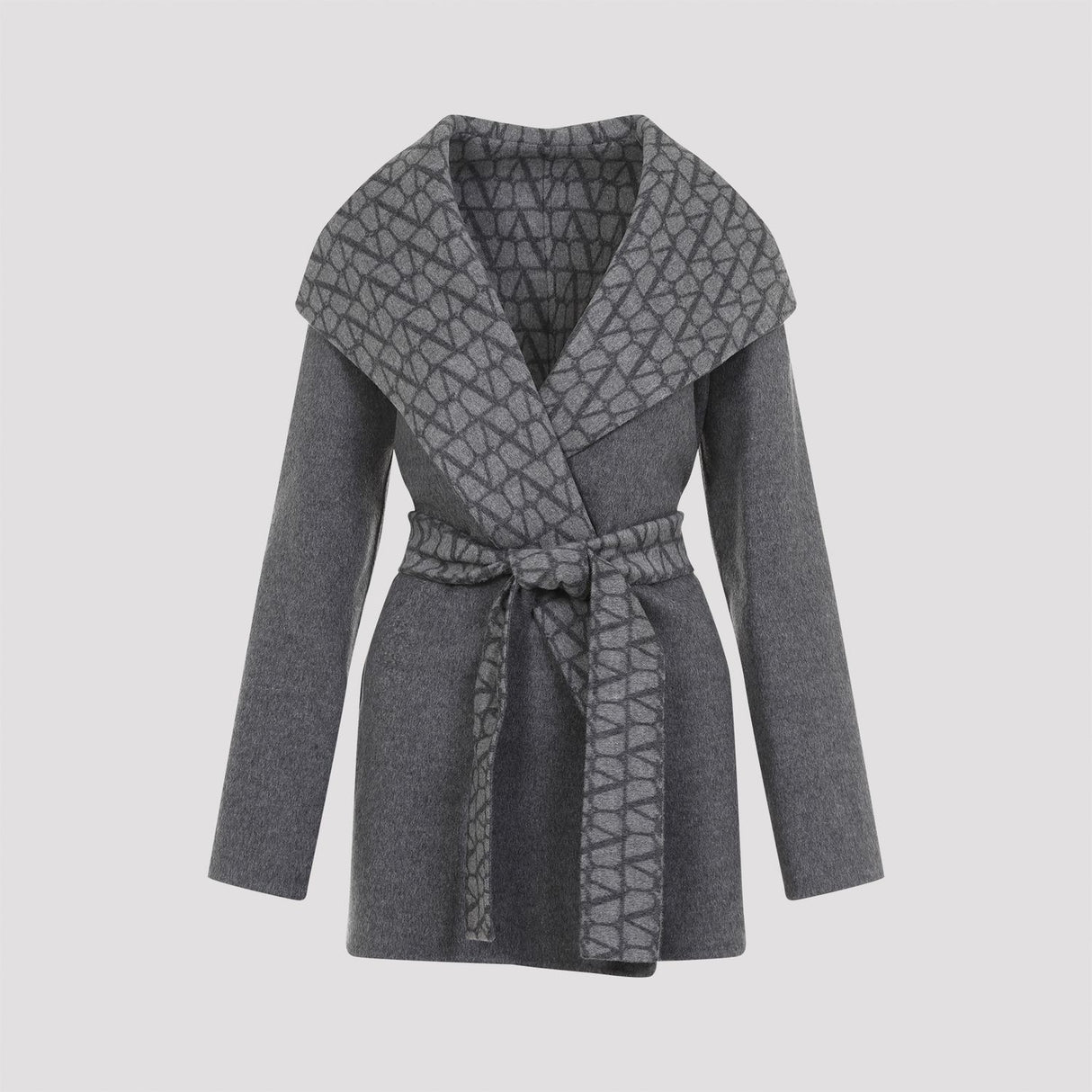 VALENTINO Elegant Double-Breasted Wool-Silk Jacket