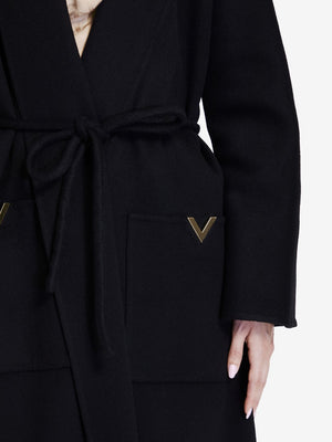 VALENTINO GARAVANI Elegant Gold Detail Cashmere Jacket