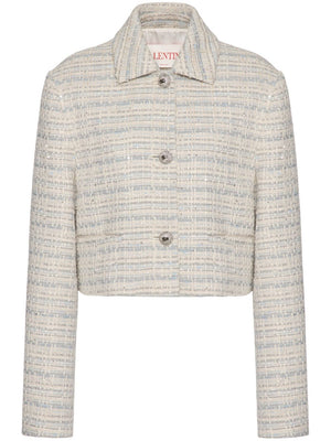 VALENTINO Elegant Wool Tweed Mini Jacket