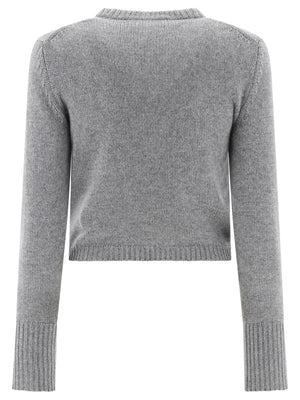 VALENTINO Luxurious Cashmere Long Sleeve Sweater in Grey