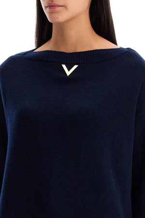 VALENTINO GARAVANI Oversized Cashmere Pullover with Gold Detail