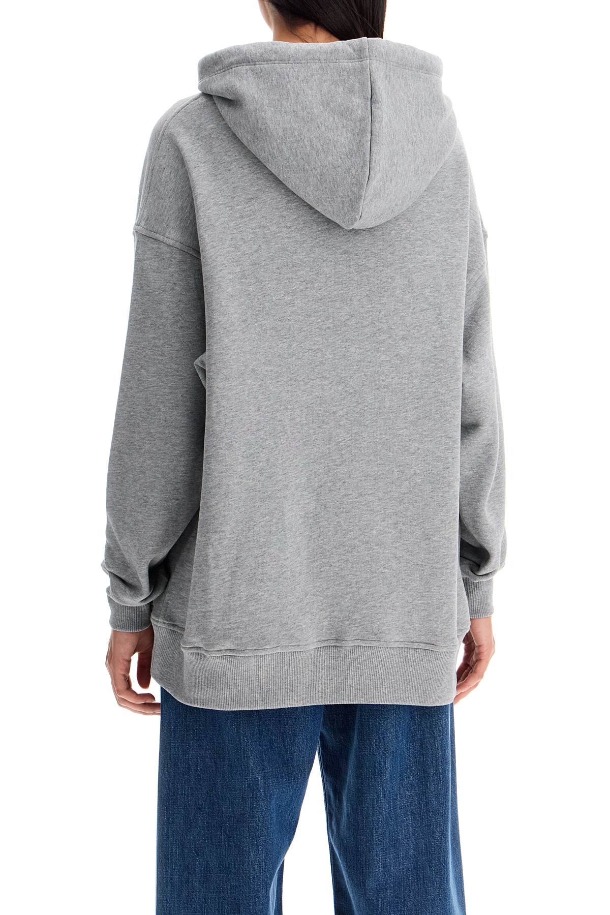 Áo Hoodie Cotton Rộng Tay với Chi Tiết Vàng