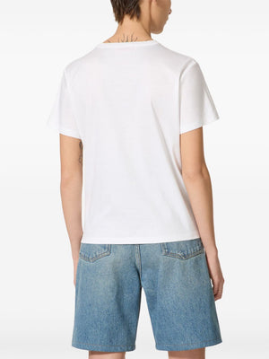 VALENTINO Elegant White Cotton VLogo T-Shirt