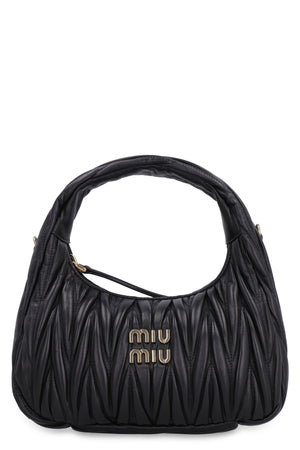 MIU MIU Mini Wander Matelassé Leather Hobo Handbag