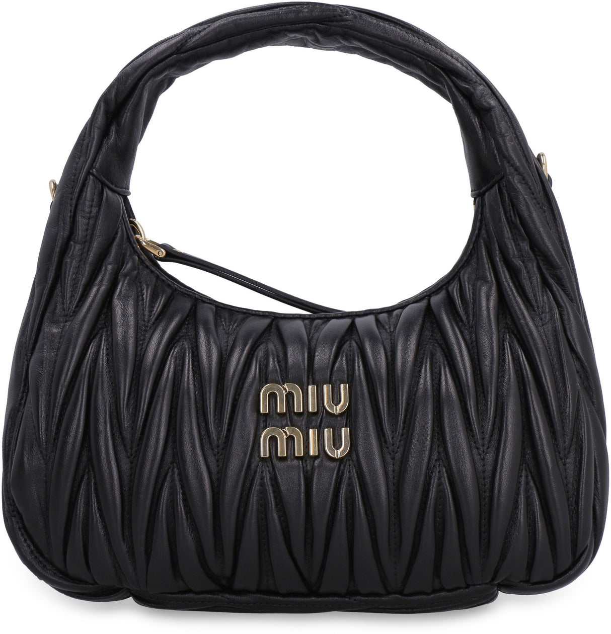 MIU MIU Mini Wander Matelassé Leather Hobo Handbag