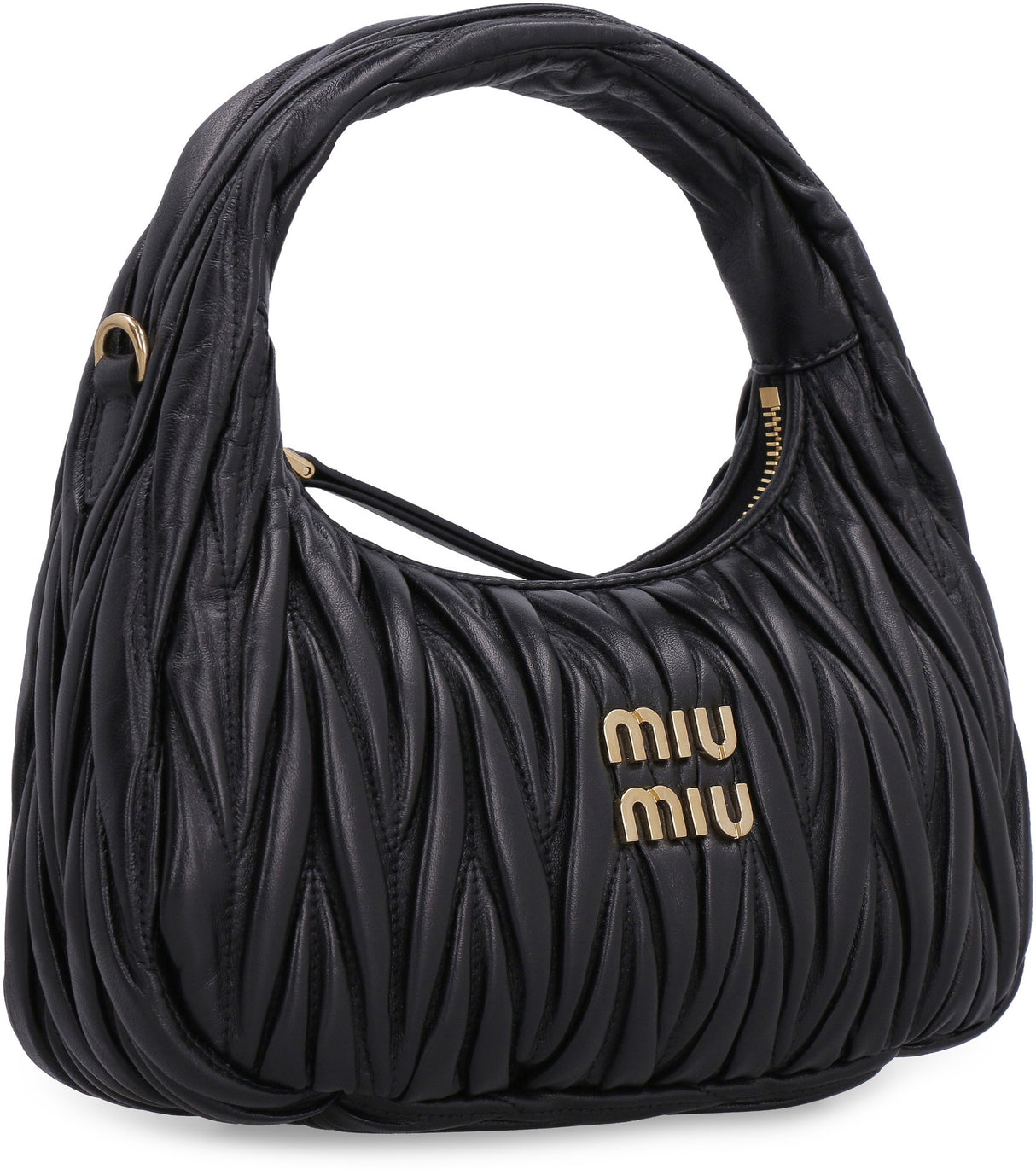 MIU MIU Mini Wander Matelassé Leather Hobo Handbag