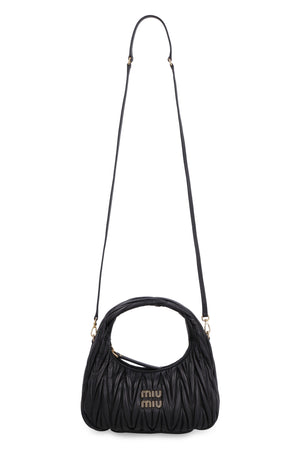 MIU MIU Mini Wander Matelassé Leather Hobo Handbag